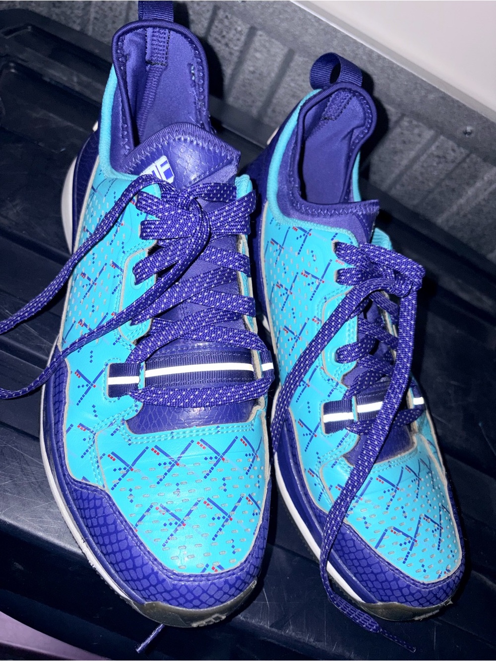 Adidas Damian Lillard Basketball Shoes Blue Purple Men’s US 9.5